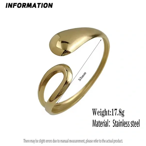 Water drop stainless steel gold plated 18K bracelet
high quality waterproof - Picture 3 of 8